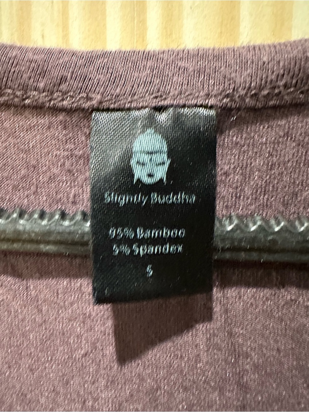 Slightly Buddha Bamboo Racerback Tank Top - purple - Picture 2 of 2